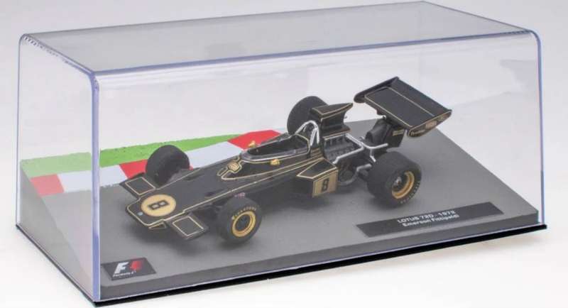 Lotus 72D F1  #8 (E.Fittipaldi) 1972 black/gold 1/43 IXO/Altaya NEW+boxed #6138 instant wheels