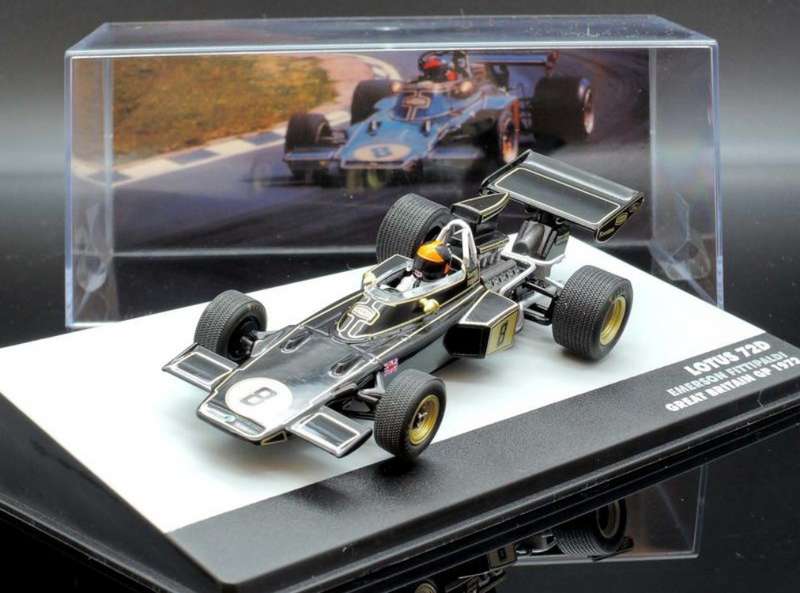 Lotus 72D F1  #8 (E.Fittipaldi) 1972 black/gold 1/43 IXO/Altaya NEW+boxed #6138 instant wheels
