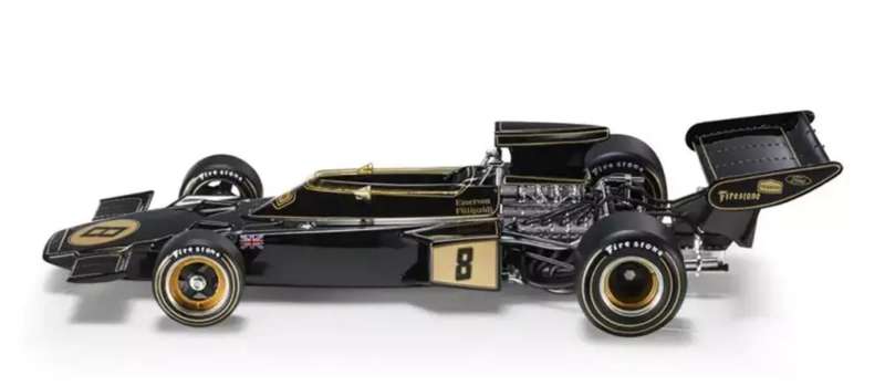 Lotus 72D F1  #8 (E.Fittipaldi) 1972 black/gold 1/43 IXO/Altaya NEW+boxed #6138 instant wheels