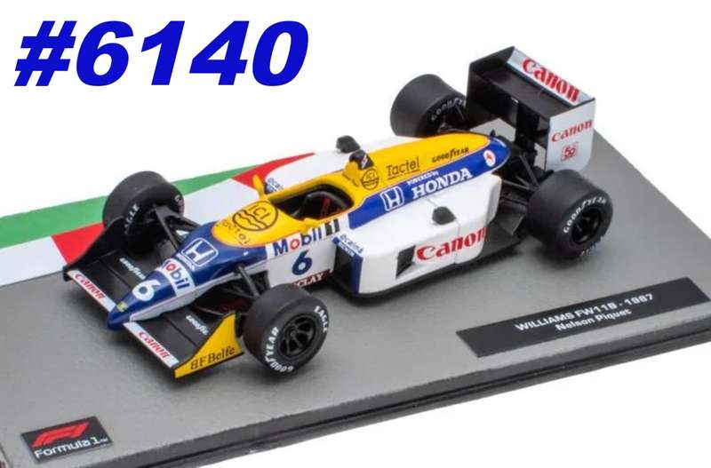 Williams FW11B #6 F1 N. Piquet World Champion 1987 1/43 IXO/Altaya NEW+boxed #6140 instant wheels