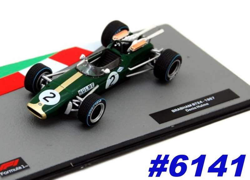 Brabham Repco v8 BT24 F1 1967 (Denis Hulme) dk.green 1/43 IXO/Altaya NEW+boxed #6141 instant wheels