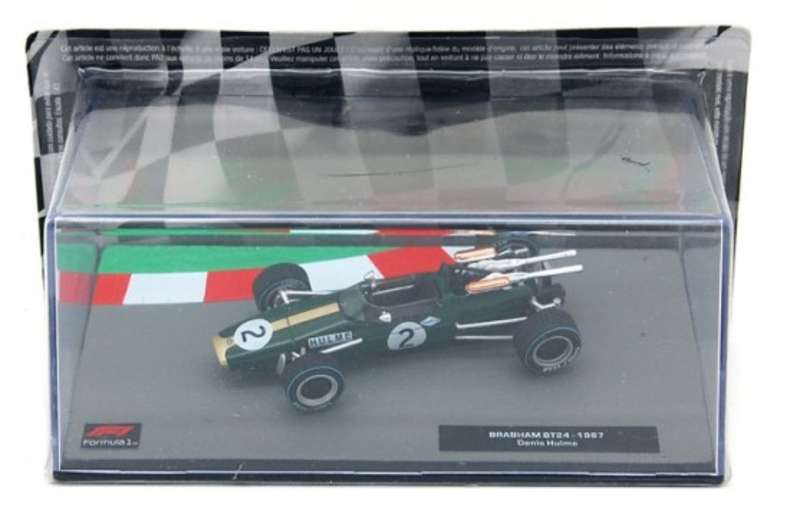Brabham Repco v8 BT24 F1 1967 (Denis Hulme) dk.green 1/43 IXO/Altaya NEW+boxed #6141 instant wheels