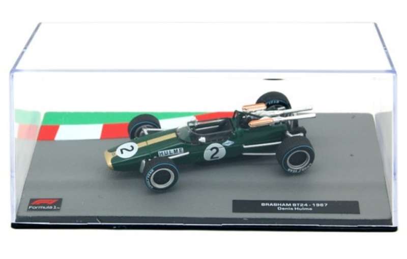 Brabham Repco v8 BT24 F1 1967 (Denis Hulme) dk.green 1/43 IXO/Altaya NEW+boxed #6141 instant wheels