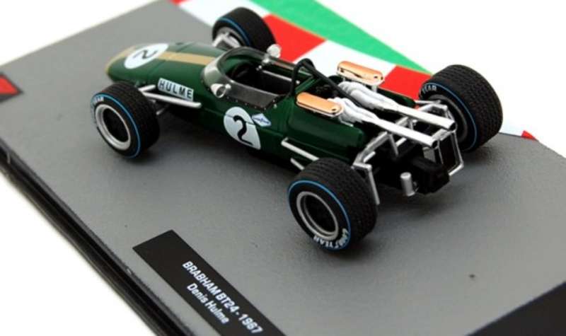 Brabham Repco v8 BT24 F1 1967 (Denis Hulme) dk.green 1/43 IXO/Altaya NEW+boxed #6141 instant wheels