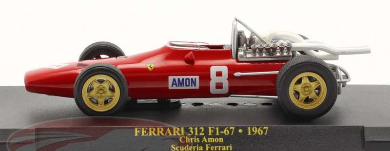 Ferrari 312 #8  F1 1967 Chris Amon 1/43 IXO/Altaya NEWinBlister #6144 instant wheels