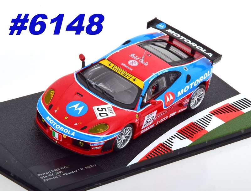 Ferrari 430 GTC Sieger FIA GT 2007 Vilander/Muller 1/43 IXO NEW+boxed #6148 instant wheels