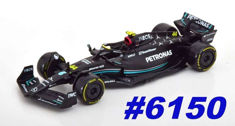 Mercedes AMG W14 F1 #44 L.Hamilton 2023 1/43 Bburago NEW+boxed #6150 instant wheels
