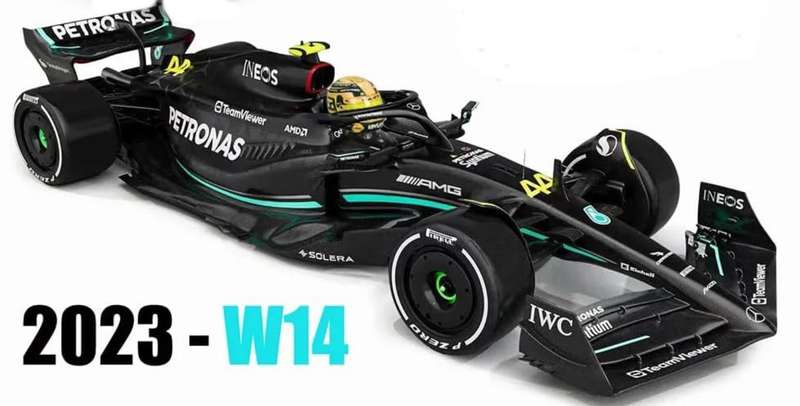 Mercedes AMG W14 F1 #44 L.Hamilton 2023 1/43 Bburago NEW+boxed #6150 instant wheels
