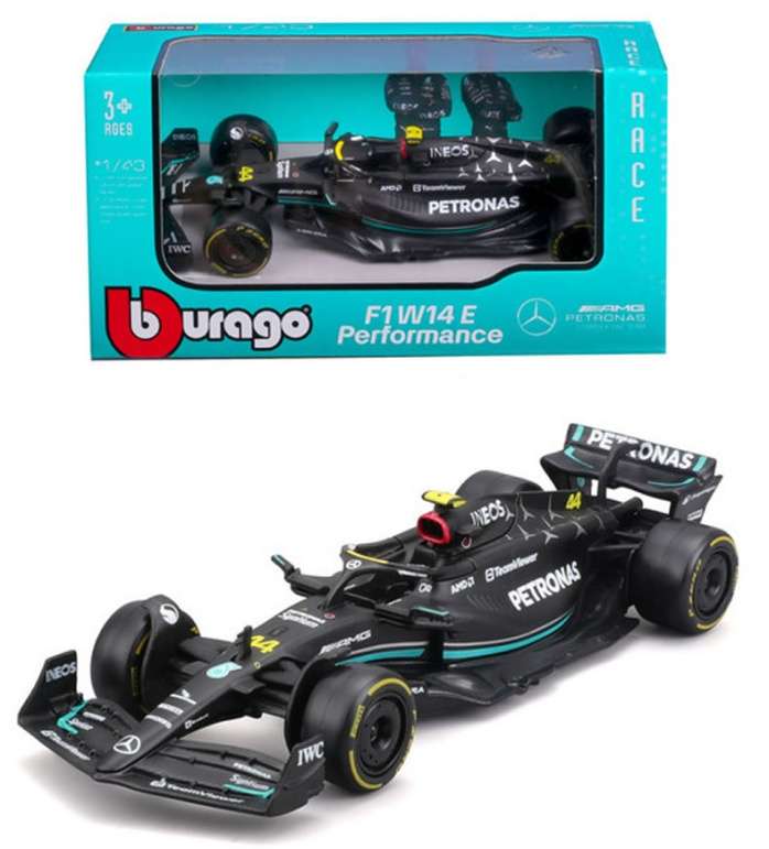 Mercedes AMG W14 F1 #44 L.Hamilton 2023 1/43 Bburago NEW+boxed #6150 instant wheels