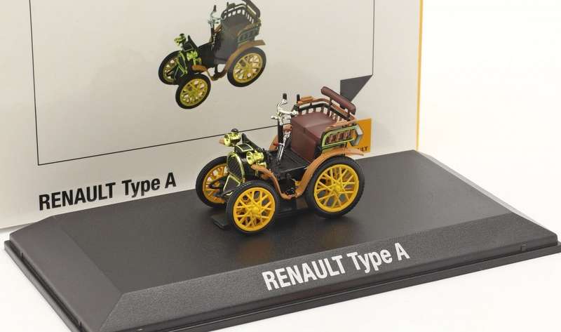 Renault Type A 1898 brown/yellow 1/43 Norev NEW+boxed #6151 instant wheels