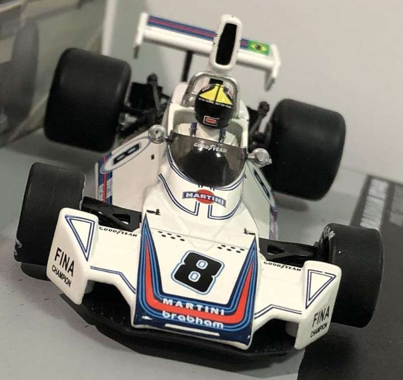 Brabham BT44B #8 F1 1975 Brazil C Pace white 1/43 IXO/Altaya NEW+boxed #6153 instant wheels
