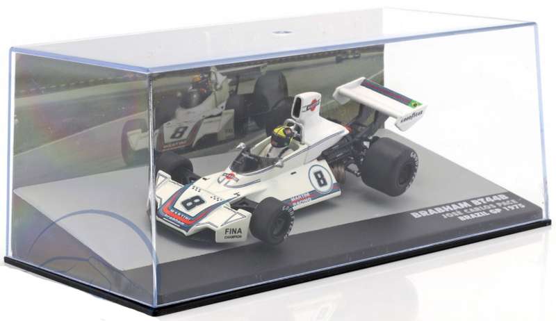 Brabham BT44B #8 F1 1975 Brazil C Pace white 1/43 IXO/Altaya NEW+boxed #6153 instant wheels