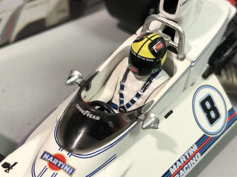 Brabham BT44B #8 F1 1975 Brazil C Pace white 1/43 IXO/Altaya NEW+boxed #6153 instant wheels