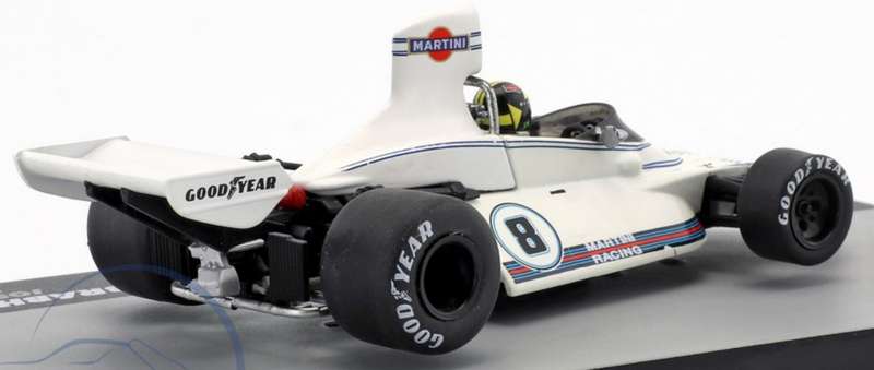 Brabham BT44B #8 F1 1975 Brazil C Pace white 1/43 IXO/Altaya NEW+boxed #6153 instant wheels