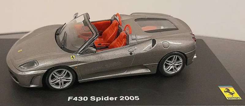 Ferrari F430 Spider 2005 grey-metallic 1/43 IXO/Altaya #6156 instant wheels
