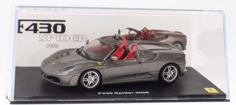 Ferrari F430 Spider 2005 grey-metallic 1/43 IXO/Altaya #6156 instant wheels