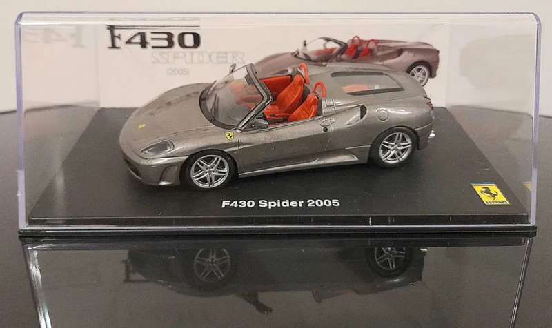 Ferrari F430 Spider 2005 grey-metallic 1/43 IXO/Altaya #6156 instant wheels