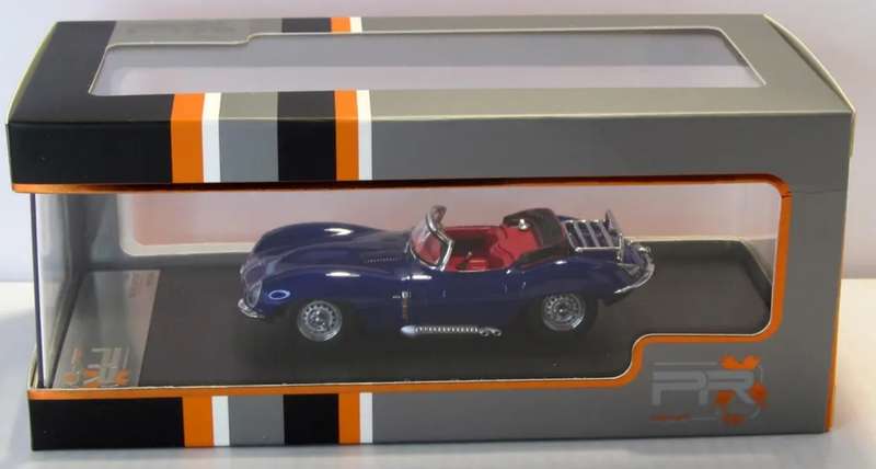 Jaguar XK SS covertible 1957 blue metallic 1/43 IXO/PremiumX NEW+boxed #6157 instant wheels