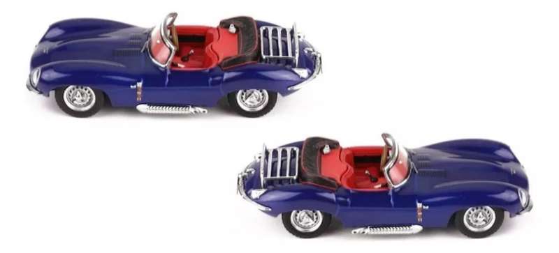 Jaguar XK SS covertible 1957 blue metallic 1/43 IXO/PremiumX NEW+boxed #6157 instant wheels