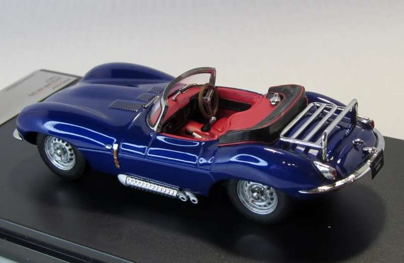 Jaguar XK SS covertible 1957 blue metallic 1/43 IXO/PremiumX NEW+boxed #6157 instant wheels