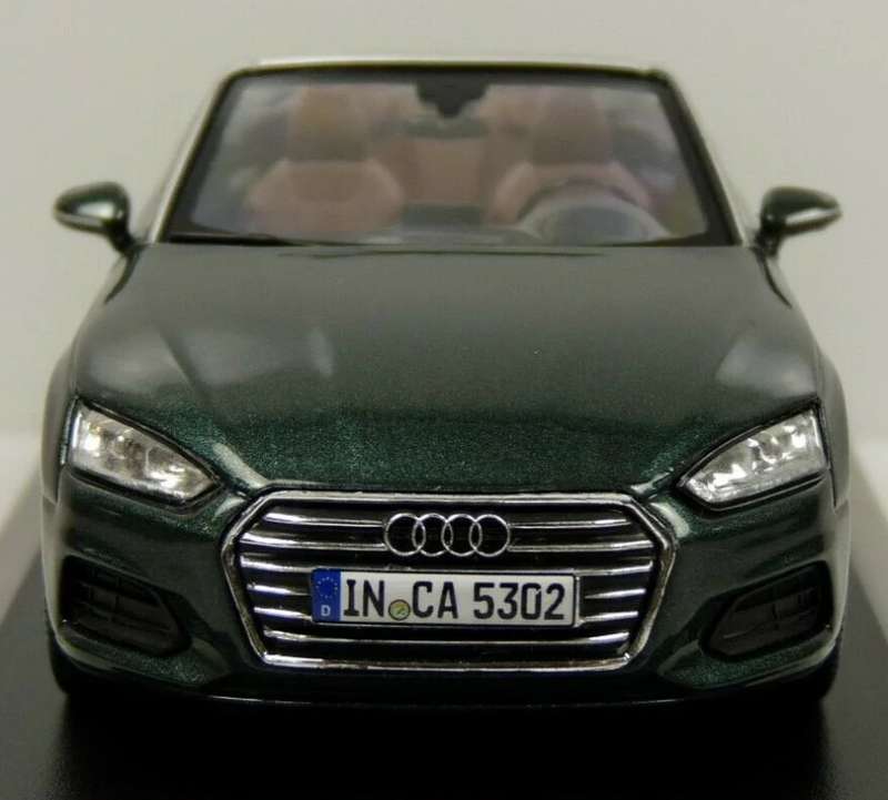 Audi A5 Cabriolet 2017 Gotland Green 1/43 Spark/Audi Cllctn NEW+boxed #6158 instant wheels