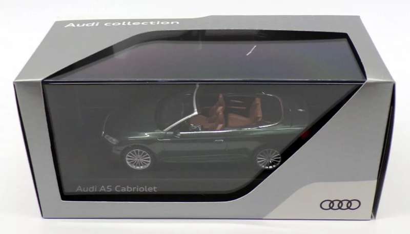 Audi A5 Cabriolet 2017 Gotland Green 1/43 Spark/Audi Cllctn NEW+boxed #6158 instant wheels