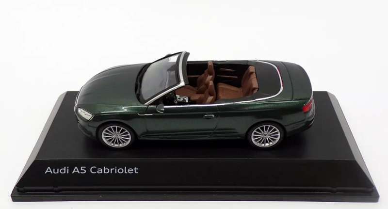 Audi A5 Cabriolet 2017 Gotland Green 1/43 Spark/Audi Cllctn NEW+boxed #6158 instant wheels