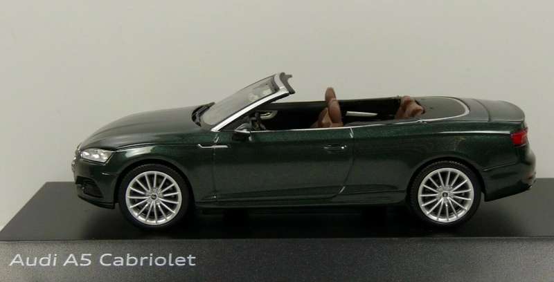 Audi A5 Cabriolet 2017 Gotland Green 1/43 Spark/Audi Cllctn NEW+boxed #6158 instant wheels