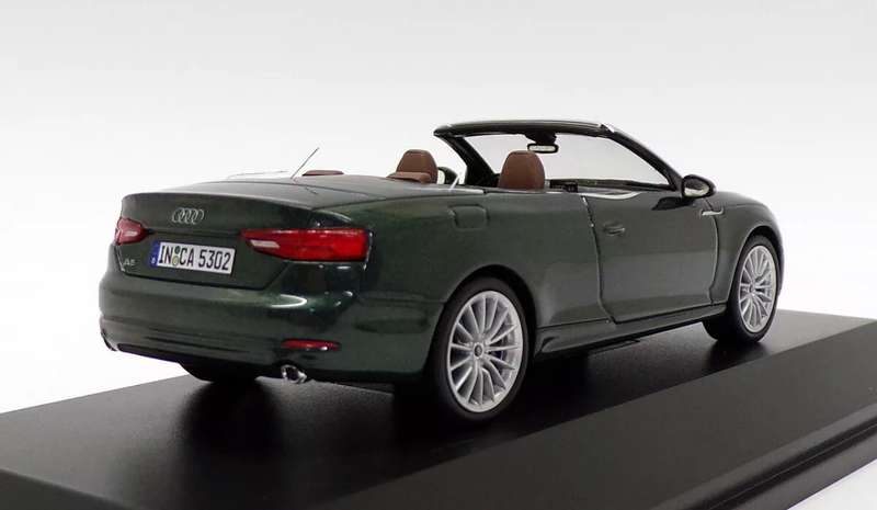 Audi A5 Cabriolet 2017 Gotland Green 1/43 Spark/Audi Cllctn NEW+boxed #6158 instant wheels