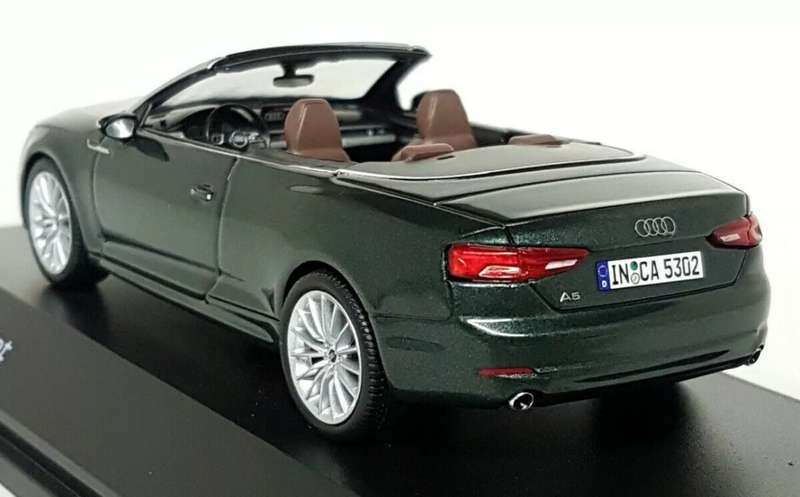 Audi A5 Cabriolet 2017 Gotland Green 1/43 Spark/Audi Cllctn NEW+boxed #6158 instant wheels