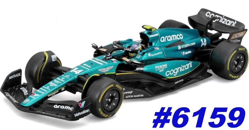 Aston Martin AMR23 #14 F1 2023 1/43 Bburago NEW+boxed #6169 instant wheels