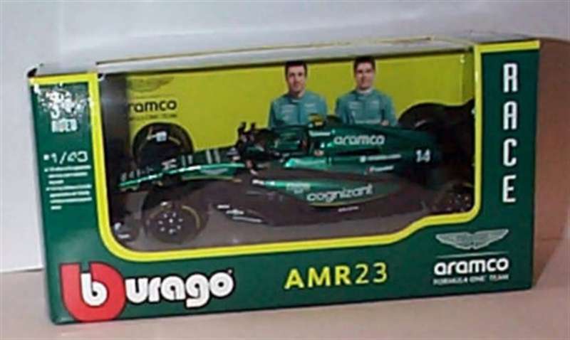 Aston Martin AMR23 #14 F1 2023 1/43 Bburago NEW+boxed #6169 instant wheels
