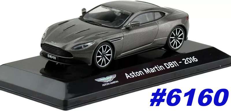 Aston Martin DB11 grey metallic 2016 1/43 IXO/Altaya NEW+boxed #6160 instant wheels