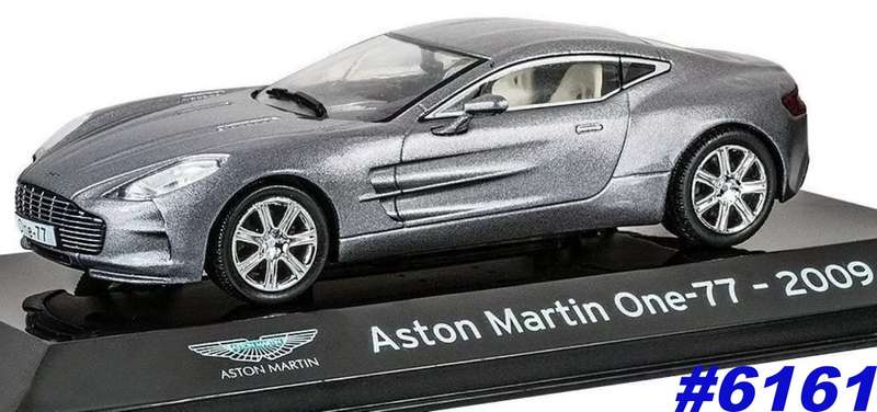 Aston Martin One-77 2009 grey metallic 1/43 IXO/Altaya NEW+boxed #6161 instant wheels