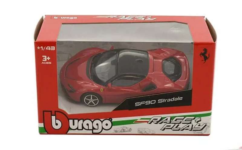 Ferrari SF90 Stradale 2019 red 1/43 Bburgao NEW+boxed #6162 instant wheels