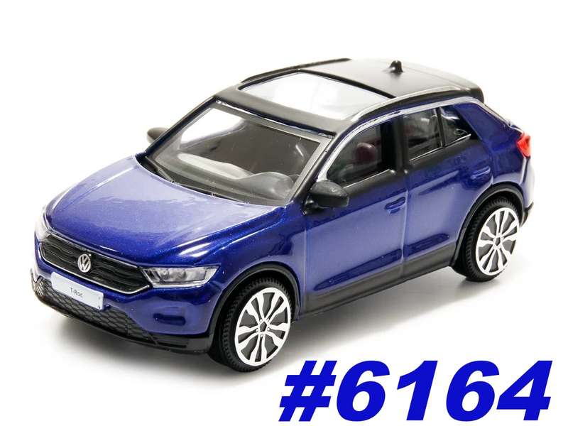 Volkswagen T-Roc 2021 blue-met 1/43 Bburago NEW+boxed #6164 instant wheels