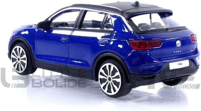 Volkswagen T-Roc 2021 blue-met 1/43 Bburago NEW+boxed #6164 instant wheels