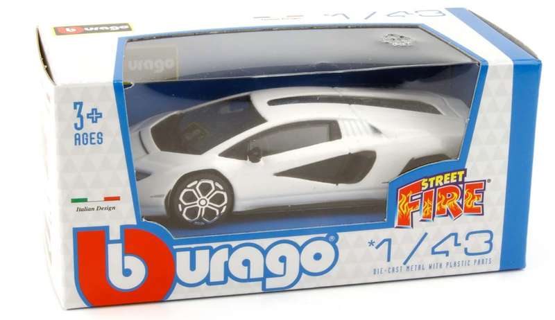 Lamborghini Countach LPI 800-4 2022 white 1/43 Bburago NEW+boxed #6168 instant wheels