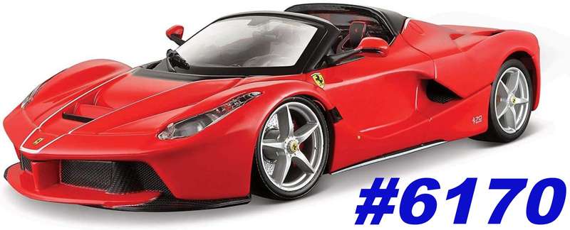 Ferrari LaFerrari Aperta 2016 red 1/43 Bburago #6170 instant wheels