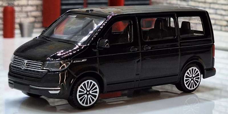 Volkswagen T6 Multivan 2020 black 1/43 Bburago #6171 instant wheels