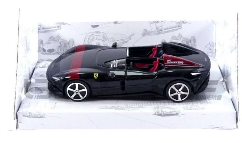 Ferrari Monza SP2 2018/2022 black 1/43 Bburago #6172 instant wheels