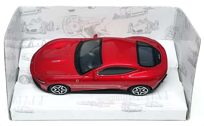 Ferrari Roma 2020 red-met 1/43 Bburago NEW+boxed #6173 instant wheels