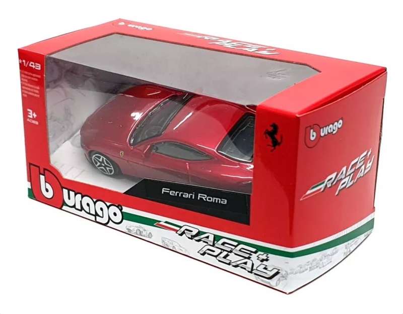 Ferrari Roma 2020 red-met 1/43 Bburago NEW+boxed #6173 instant wheels