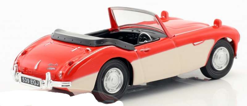 Austin Healey 100/6  convertible.open 1959 red/cream 1/43 Cararama NEW+boxed #6174 instant wheels