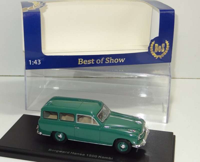 Borgward Hansa 1500 Kombi 1950 green 1:43 BestOfShow NEW+boxed #6179 instant wheels