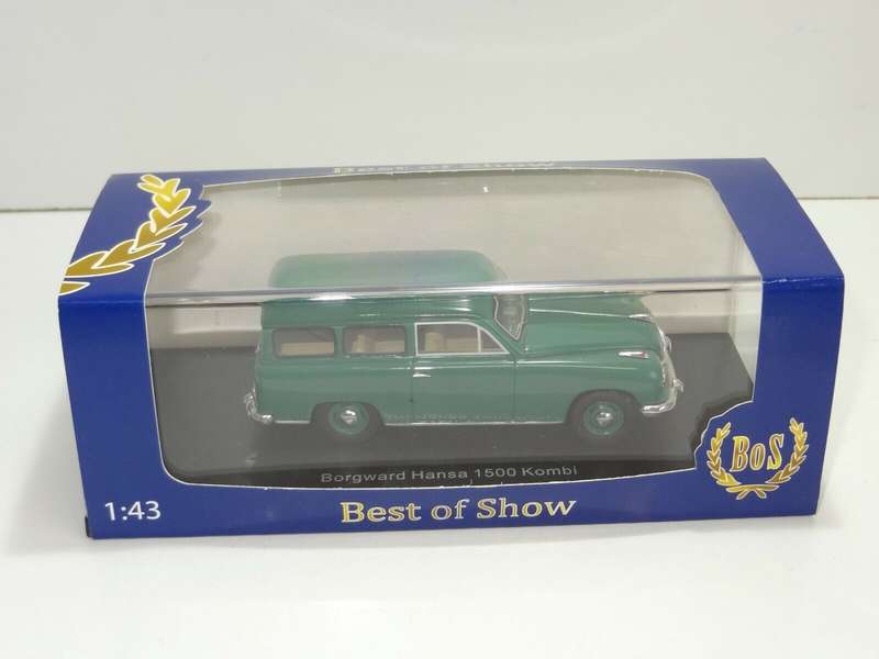 Borgward Hansa 1500 Kombi 1950 green 1:43 BestOfShow NEW+boxed #6179 instant wheels