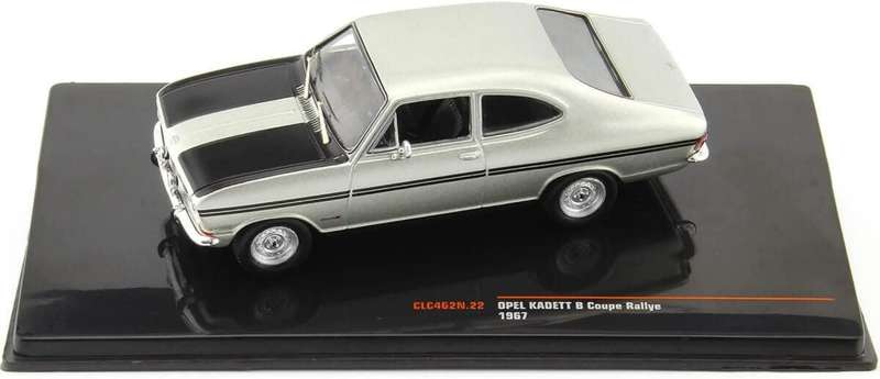 Opel Kadett B Rallye Coupe 1967 silver/black 1/43 IXO NEW+boxed #6182 instant wheels