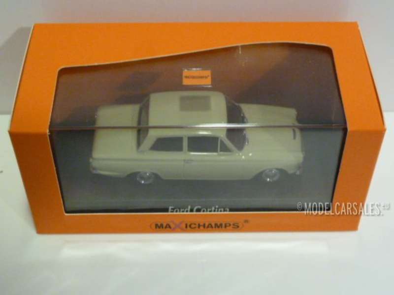 Ford Cortina Mk.I 1962 pale green 1/43 Maxichamps/Minichamps NEW+boxed #6185 instant wheels