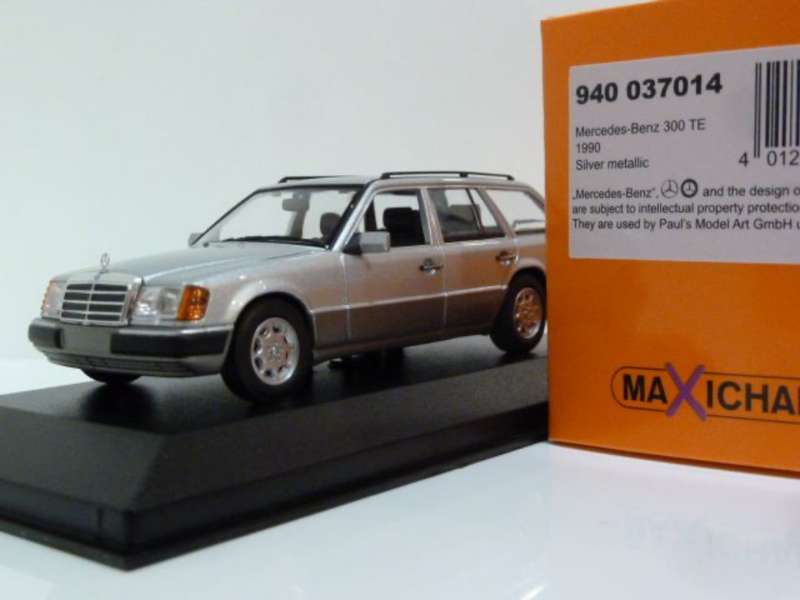 Mercedes-Benz 300TE (S124) silver 1990 1/43 Maxichamps NEW+boxed #6186 instant wheels