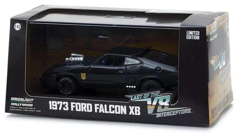 Ford Falcon XB '73 black LAST OF THE V8 INTERCEPTORS 1/43 Greenlight NEW+boxed #6187 instant wheels